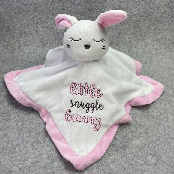 Nursery Rhyme Other - Nursery Rhyme White Pink Little Snuggle Bunny Rabbit Lovey Security Blanket NWOT